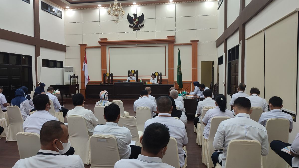 Pengadilan Tinggi Gorontalo mengadakan Rapat Evaluasi Pembangunan Zona Integritas (ZI)