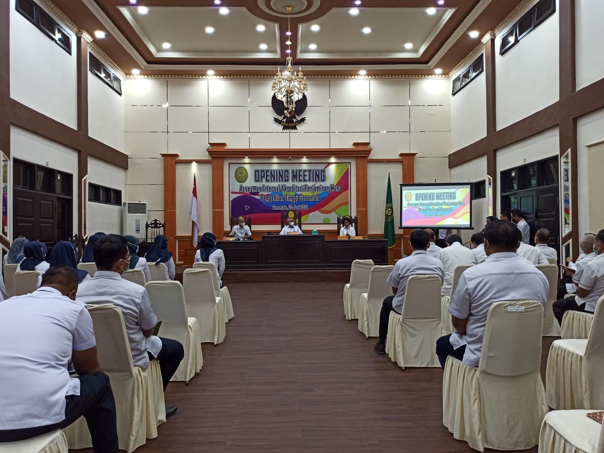 Opening Meeting Akreditasi Penjaminan Mutu di Pengadilan Tinggi Gorontalo Tahun 2022