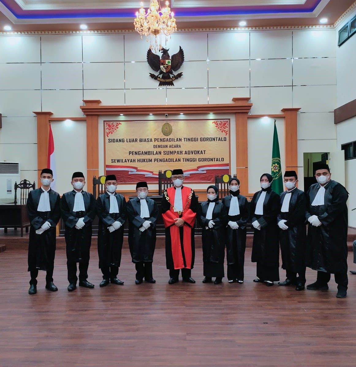 Sidang Luar Biasa Pengadilan Tinggi Gorontalo – Pengambilan Sumpah Advokat Sewilayah Hukum Pengadilan Tinggi Gorontalo