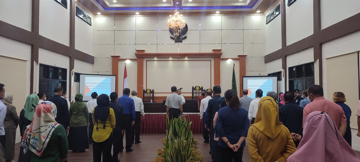 Penandatanganan Pakta Integritas pada Pengadilan Tinggi Gorontalo