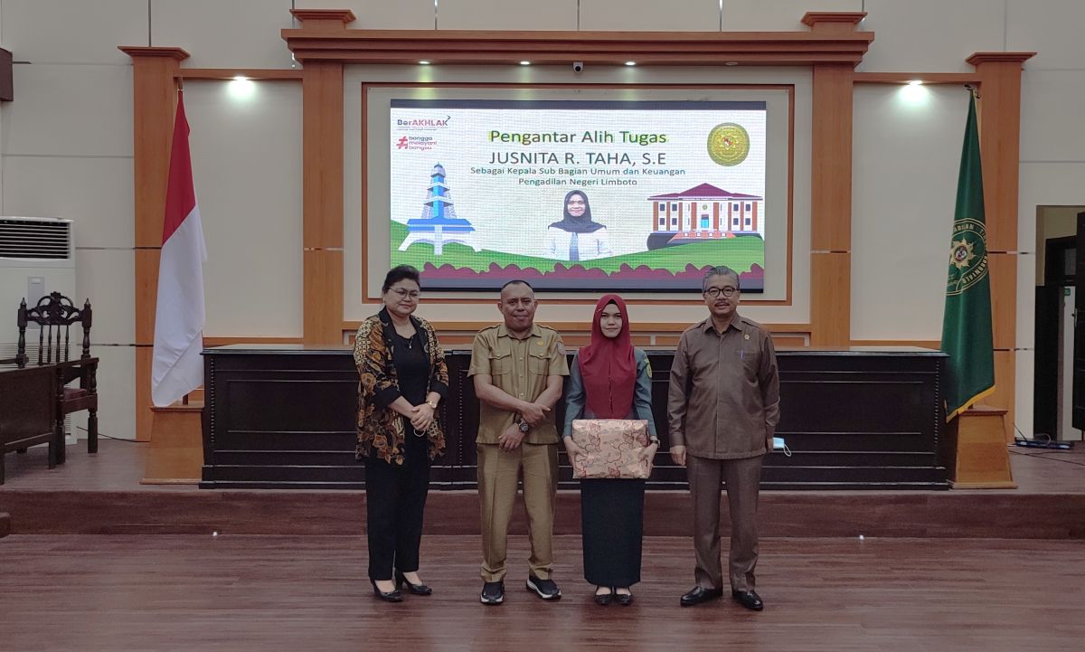 Pengantar Alih Tugas Bendahara Tingkat Banding Pengadilan Tinggi Gorontalo
