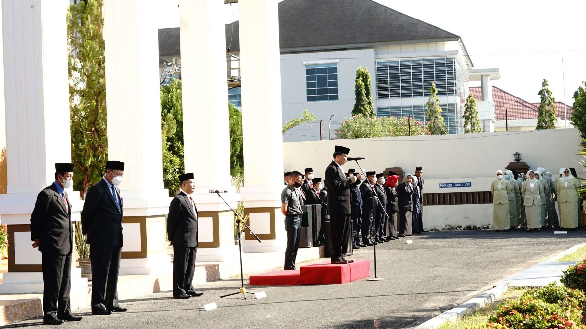 Upacara Peringatan HUT Mahkamah Agung RI ke-78 oleh Badan Peradilan Provinsi Gorontalo