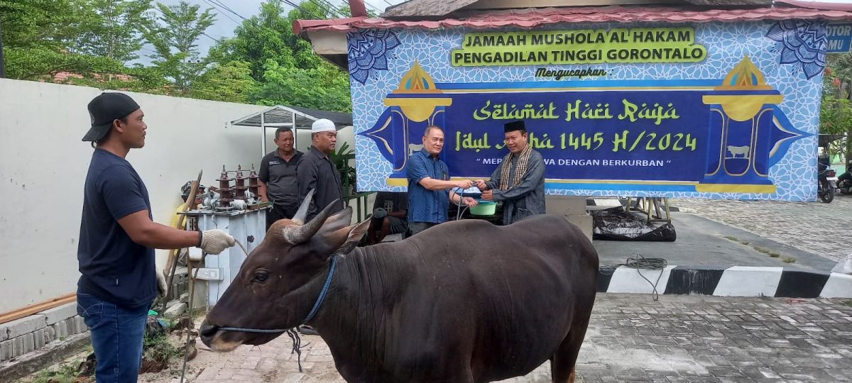 Penyembelihan Hewan Qurban Tahun 1445 H / 2024 M di Pengadilan Tinggi Gorontalo