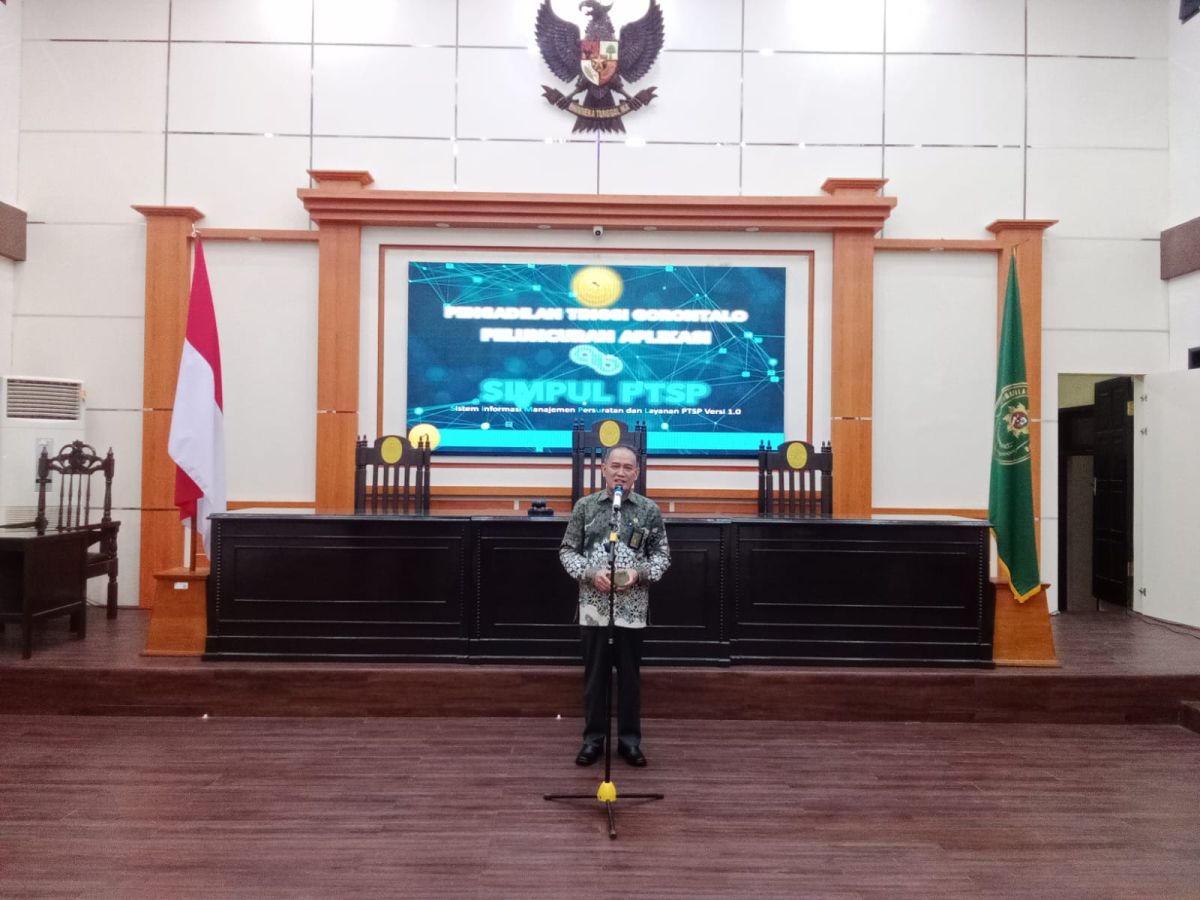 Ketua Pengadilan Tinggi Gorontalo Luncurkan Aplikasi Baru