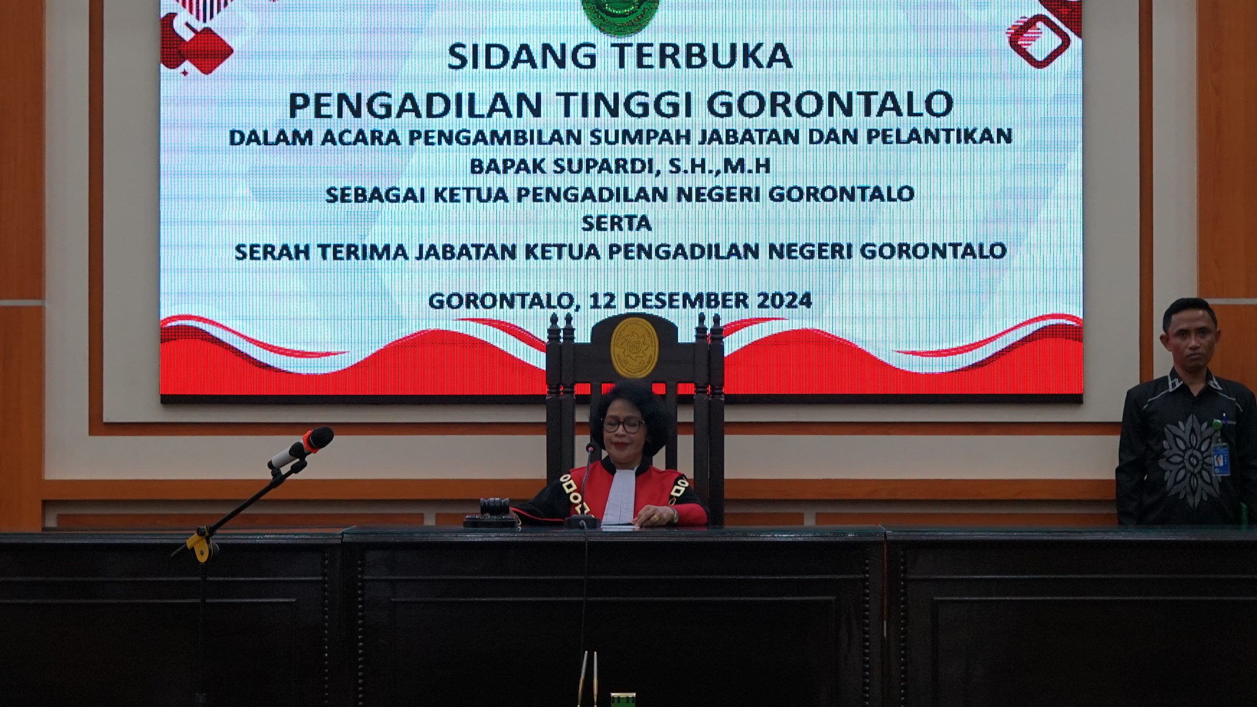 Pengambilan Sumpah Jabatan dan Pelantikan Ketua Pengadilan Negeri Gorontalo