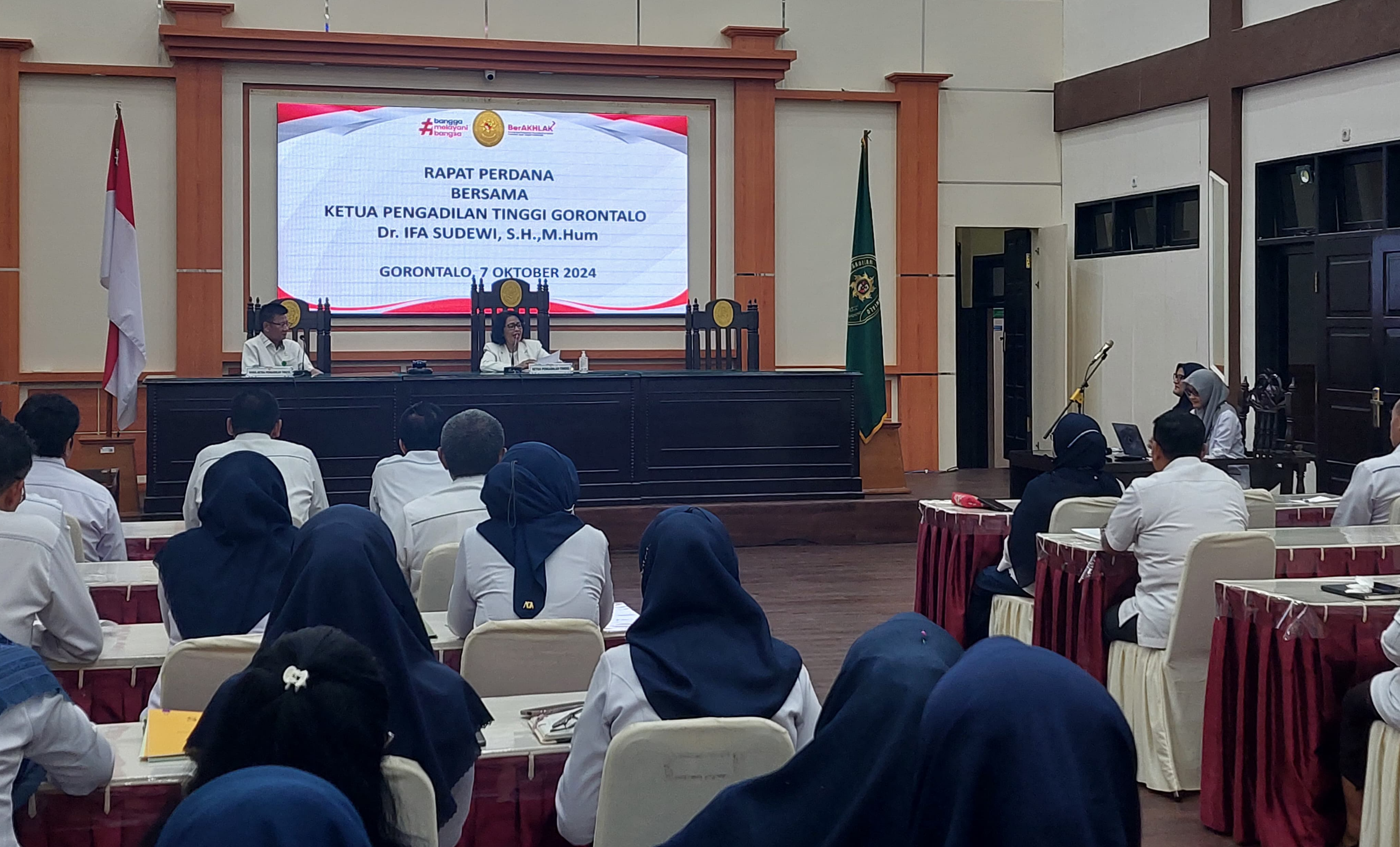 Rapat Perdana Bersama Ketua Pengadilan Tinggi Gorontalo